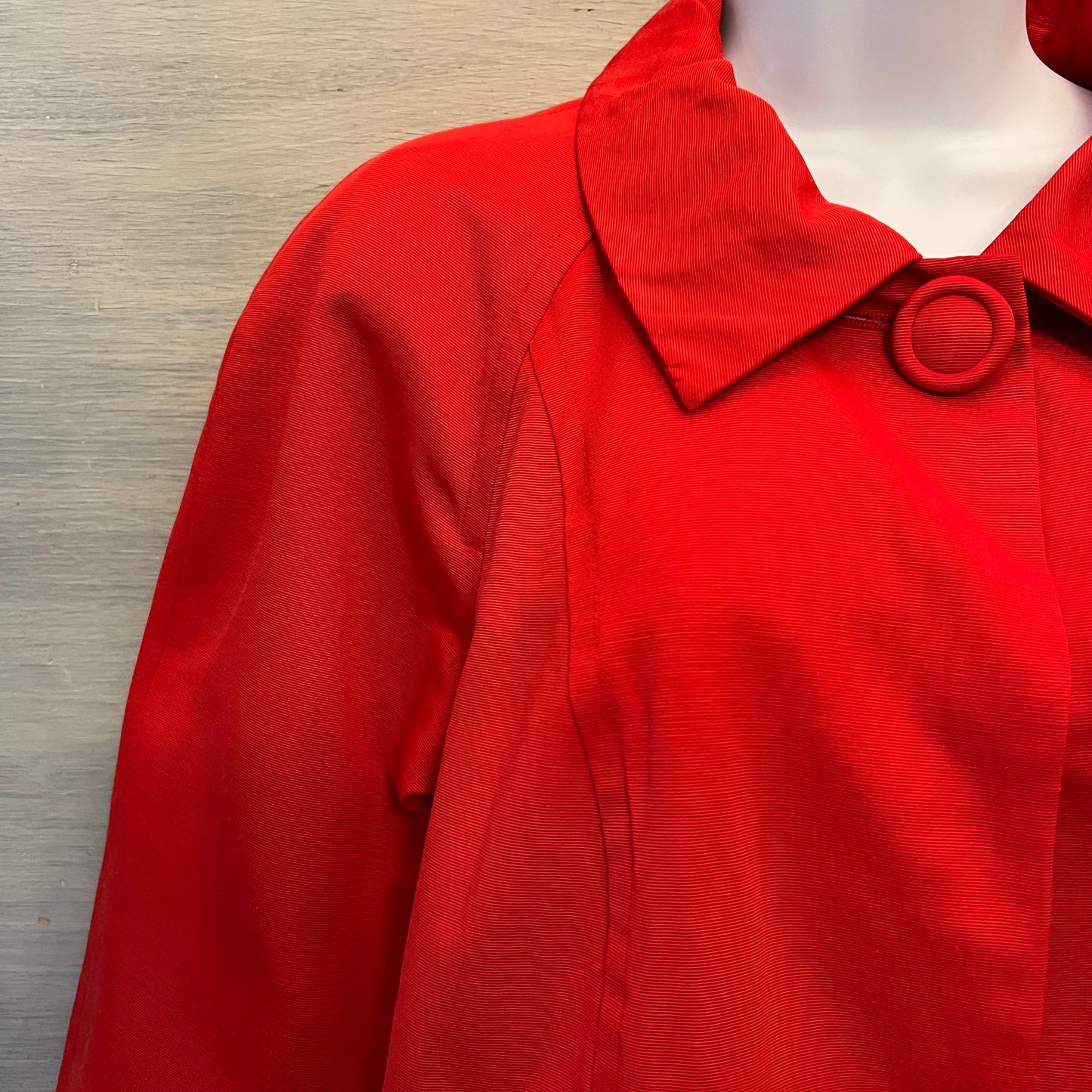 Scott Taylor Red Retro Babydoll Cropped Jacket Size Large Good Condition