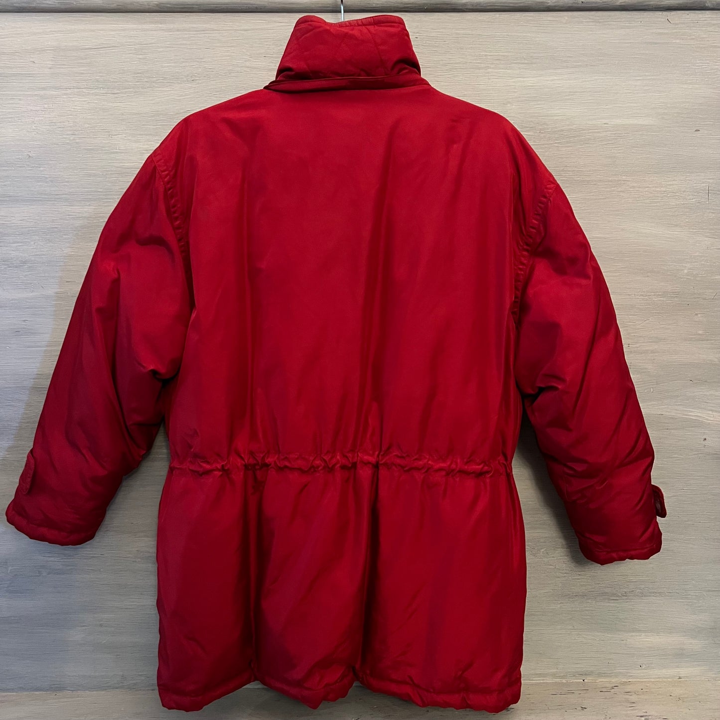 Vintage Eddie Bauer Women’s Iridescent Red Goose Down Parka Coat Size S/P Good Condition