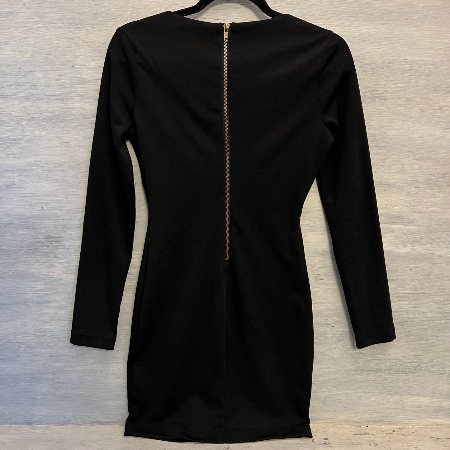 GB Black Colorful AztecPrint Embroidered Bodice Bodycon Mini Dress Size Small Good Condition