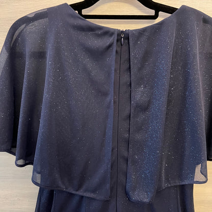 Glamour by Gabriella Skye Sparkly Navy Blue Fit and Flare Dress Size 6 Like New