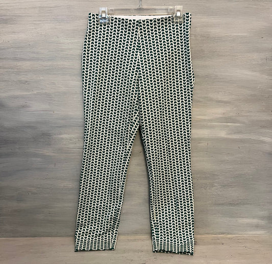 a new day Green White Crescent Moon Pattern Skinny Pants Size 6 Good Condition