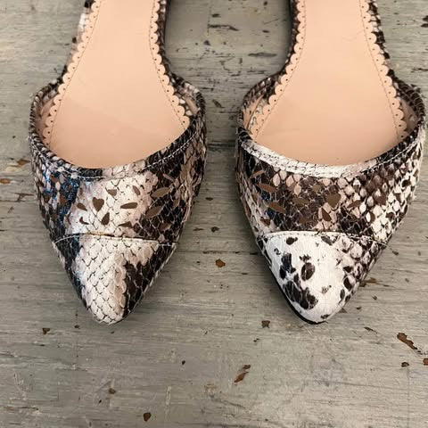 Madison Faux Snakeskin Flat Shoe Size 7.5 Like New