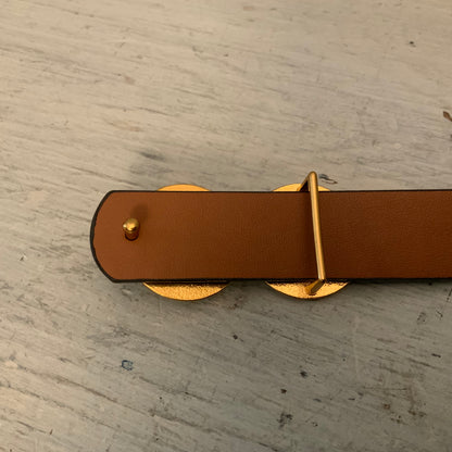 Faux Leather Reversible Slim Imitation Gancini by Ferragamo Belt Like New