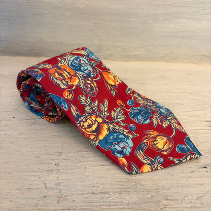 Tango by Max Raab Floral Print Tie Good Condition