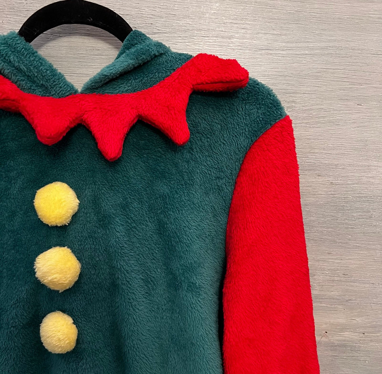 No Boundaries Christmas Elf Fleece Hoodie Pullover XL(15-17) Good Condition