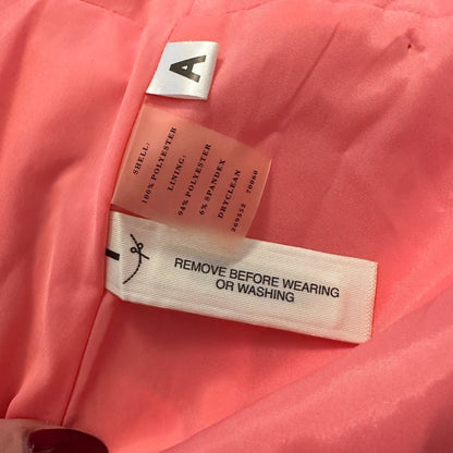 Ann Taylor Mini Skirt Light Coral Pink Crepe Fringe Size 4 Like New