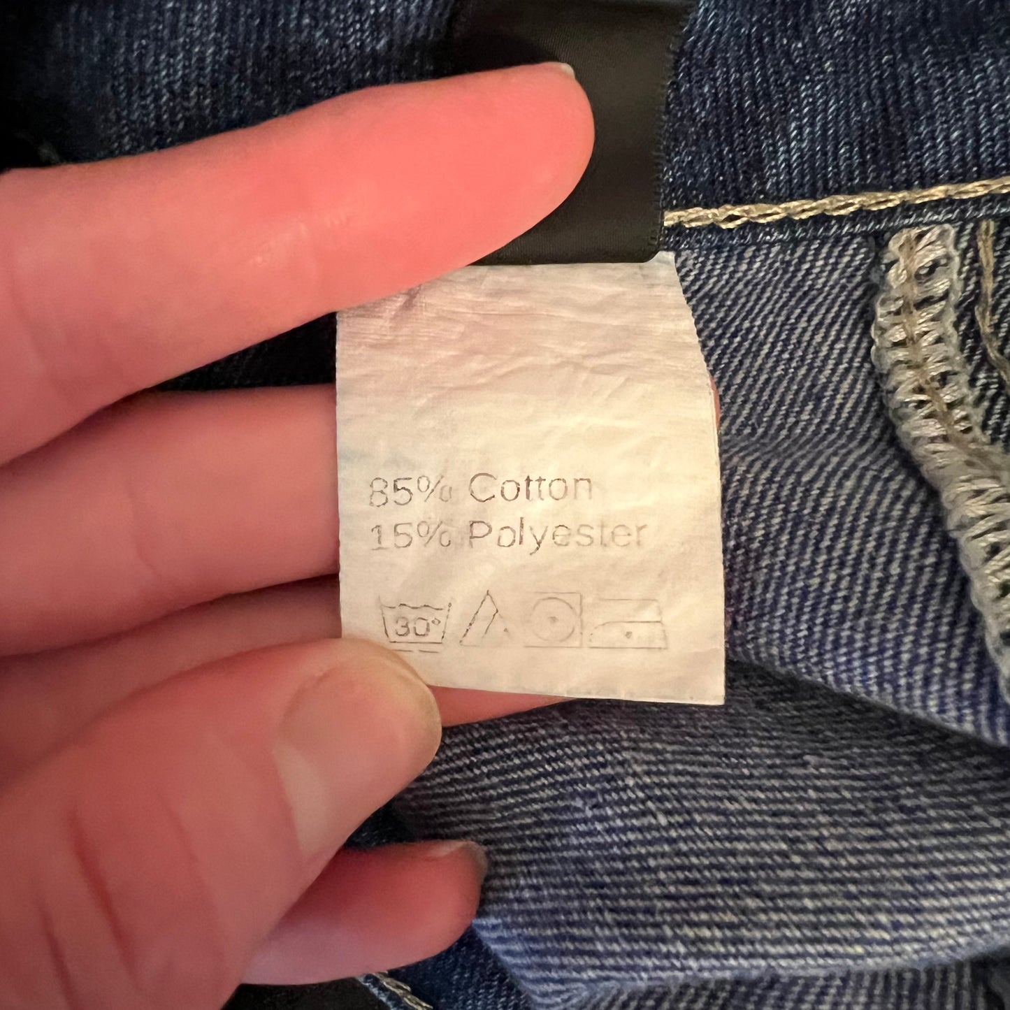 SHEIN Patchwork Denim Button Fly Fashion Jeans XS Like New