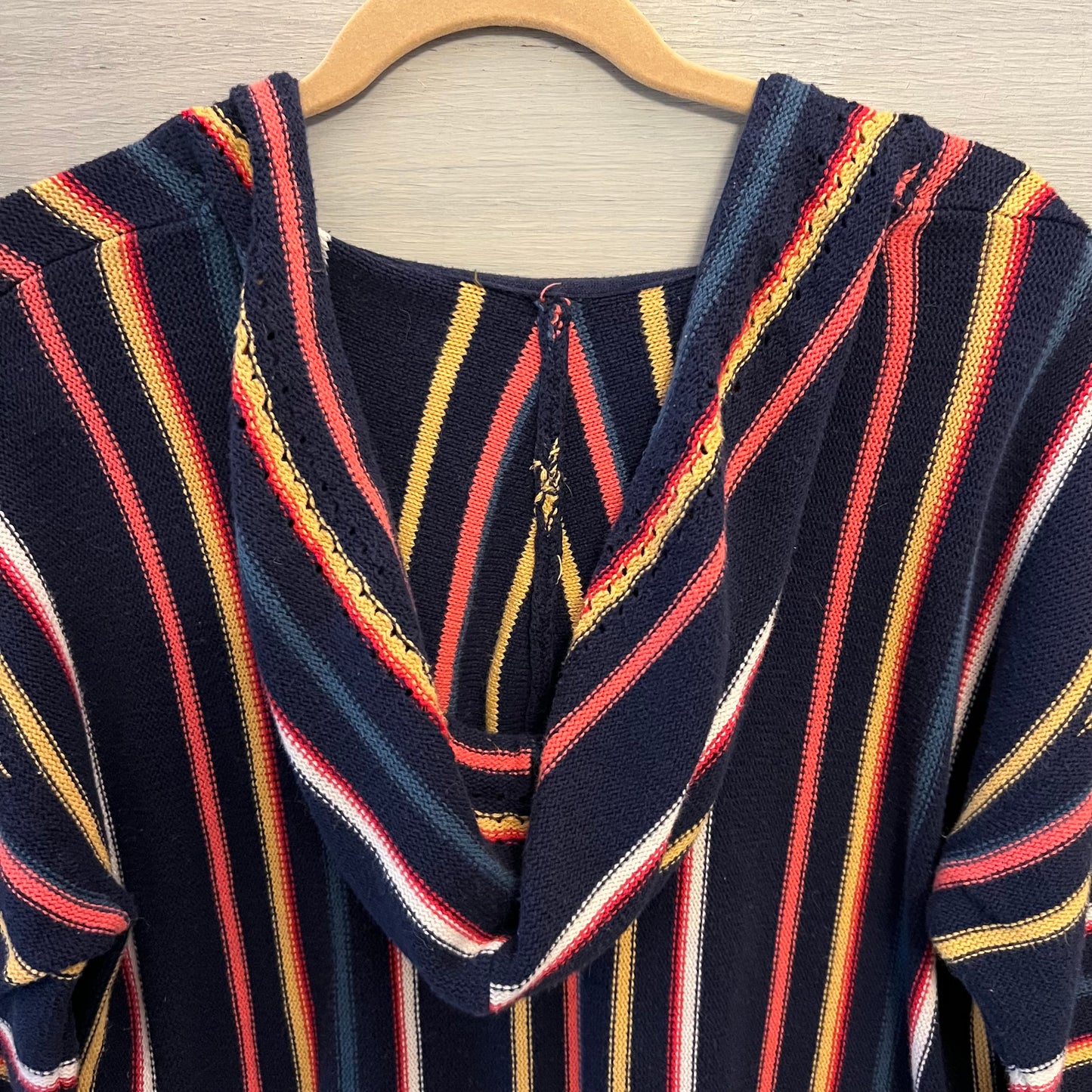 Natural Reflections 100% Cotton Stripe Oversized Hoodie Sweater Size Medium Good Condition