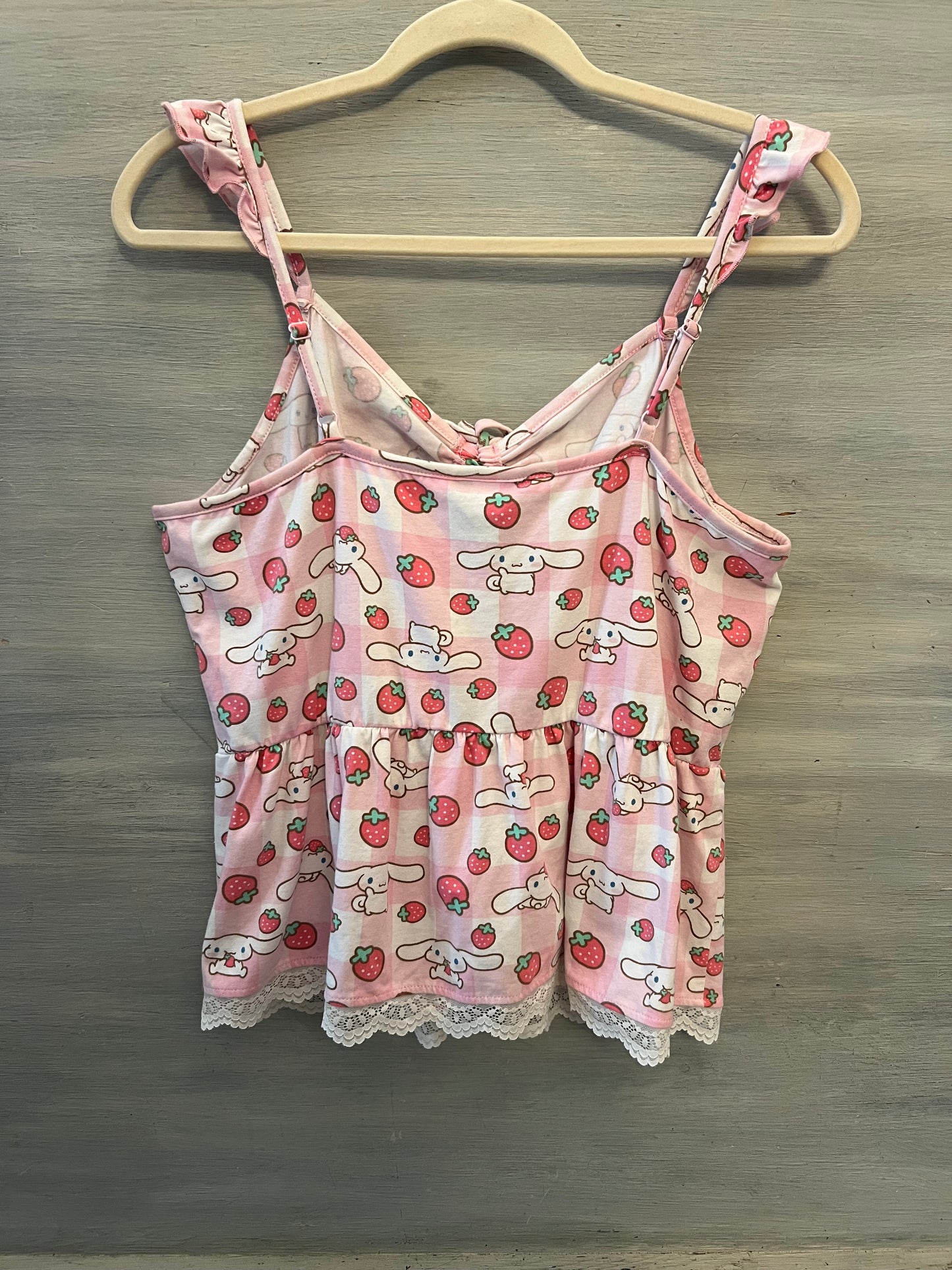 Cinnamoroll by Sanrio 95% Cotton Graphic Print BabydollTank Top Size 2XL Good Condition