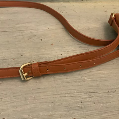 Wild Fable Faux Brown Leather Crossbody Bag Purse Like New