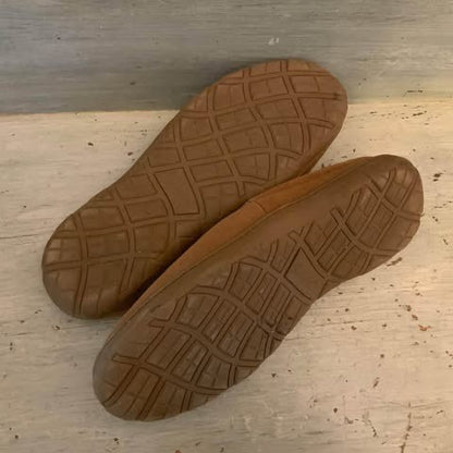 Chaps Men’s Genuine Suede Leather Rubber Sole Slip On Slippers Size XXL 12.5-13 Good Condition
