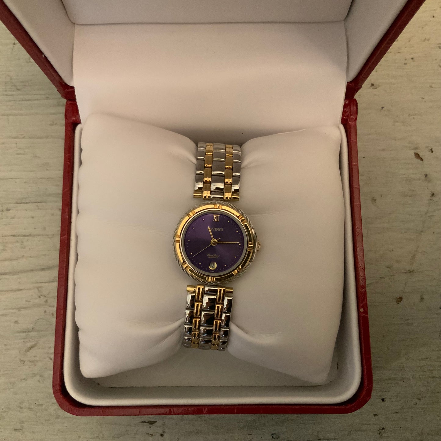 Da Vinci by Lucien Piccard Women's Two Tone Quartz Analogue Wristwatch 7" New in Box