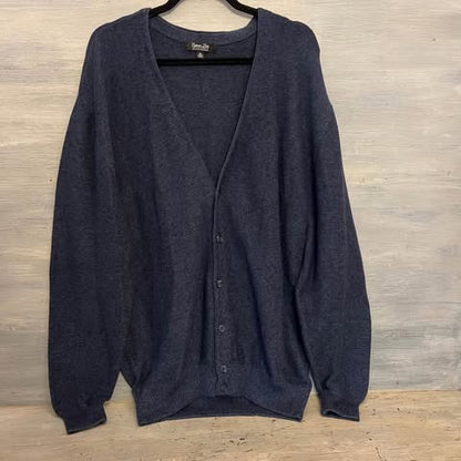 Cypress Links Sportswear Mens Navy Blue Cardigan Sweater Size XL Like New