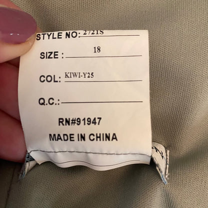 Dessy Collection Strapless Dress Formal Flowy Empire Waist Olive Green Like New