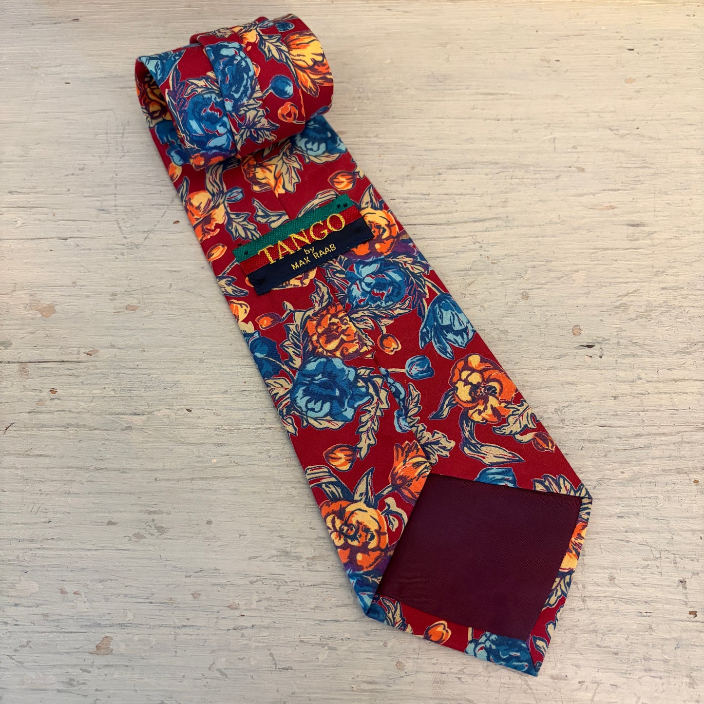 Tango by Max Raab Floral Print Tie Good Condition