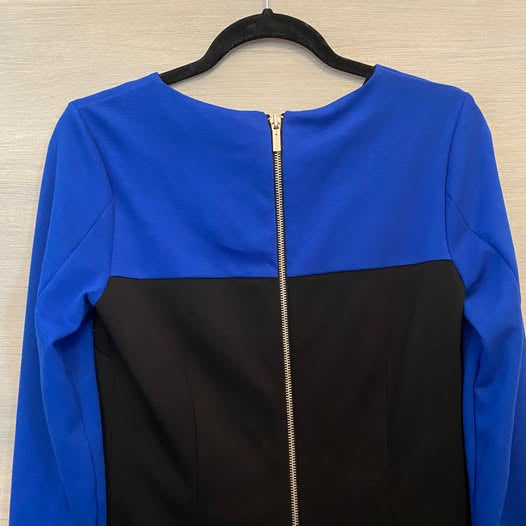 Michael Kors Royal Blue and Black Dress Size 2 Good Condition