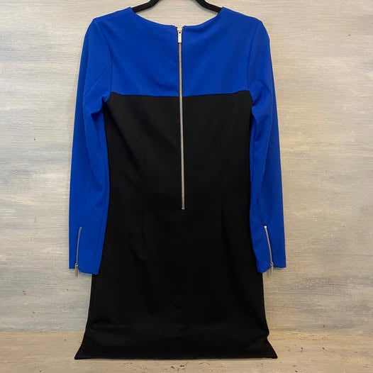 Michael Kors Royal Blue and Black Dress Size 2 Good Condition