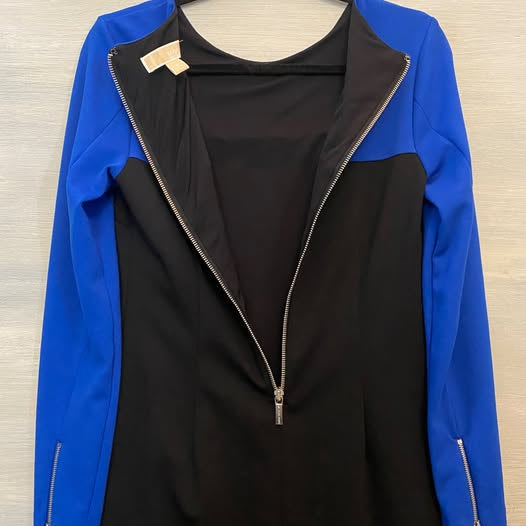 Michael Kors Royal Blue and Black Dress Size 2 Good Condition