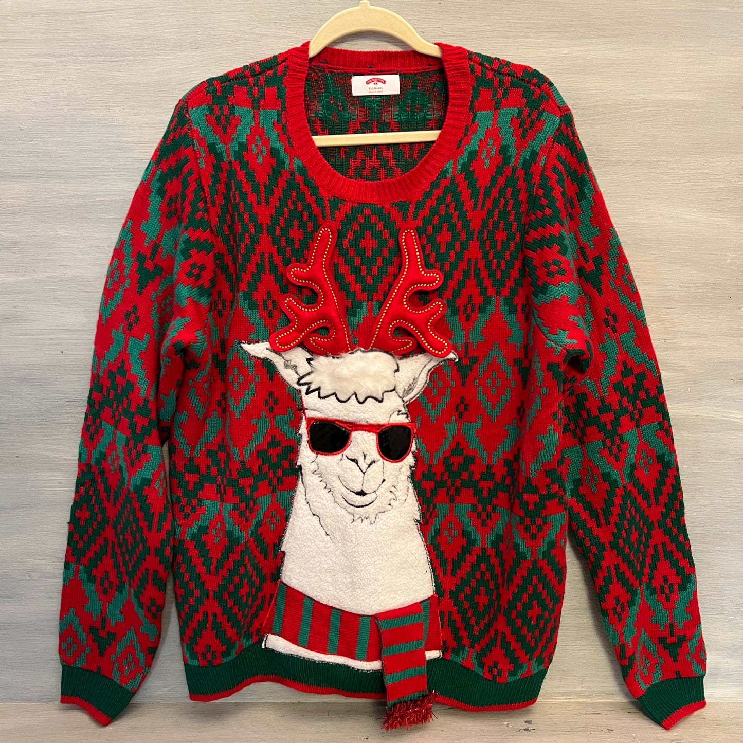Holiday Time Cool Llama Ugly UNISEX Christmas Holiday Sweater XL Good Condition