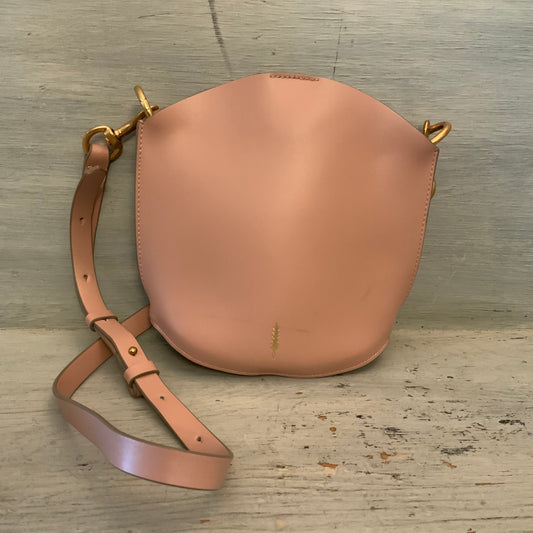 Mauve Pink Faux Leather Crossbody Bag Purse Good Condition