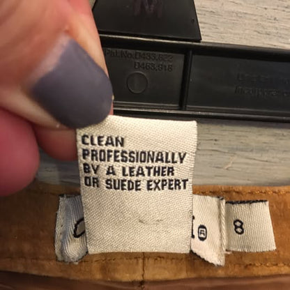 Cali Cali 100% Genuine Suede Leather Pants Size 8 Good Condition