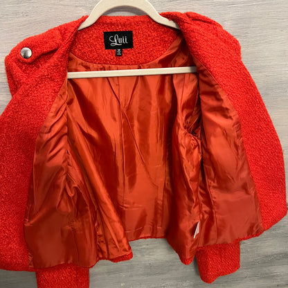 Luii Orange Wool Motorcycle Style Jacket Medium New with Tag