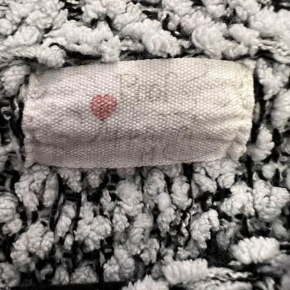 Poof Apparel High Collar Cropped Black White Popcorn Sweater Size Medium Good Condition