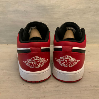 Nike Air Jordan1 Low Red Black White Leather Athletic Shoes Size 11 Like New