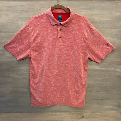 Pro Tour Coolplay Coral Heathered Short Sleeve Casual Polo Shirt Size Medium Good Condition