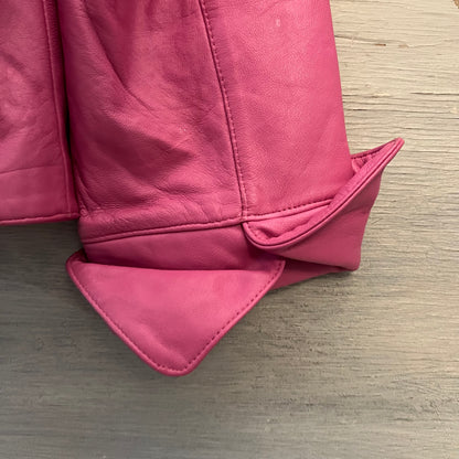 I.e. Pink Blazer Style Soft Leather Jacket Size Medium Good Condition