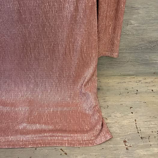 baily blue Metallic Pink Crepe Open Back Fitted Lined Dress XL Good Condition