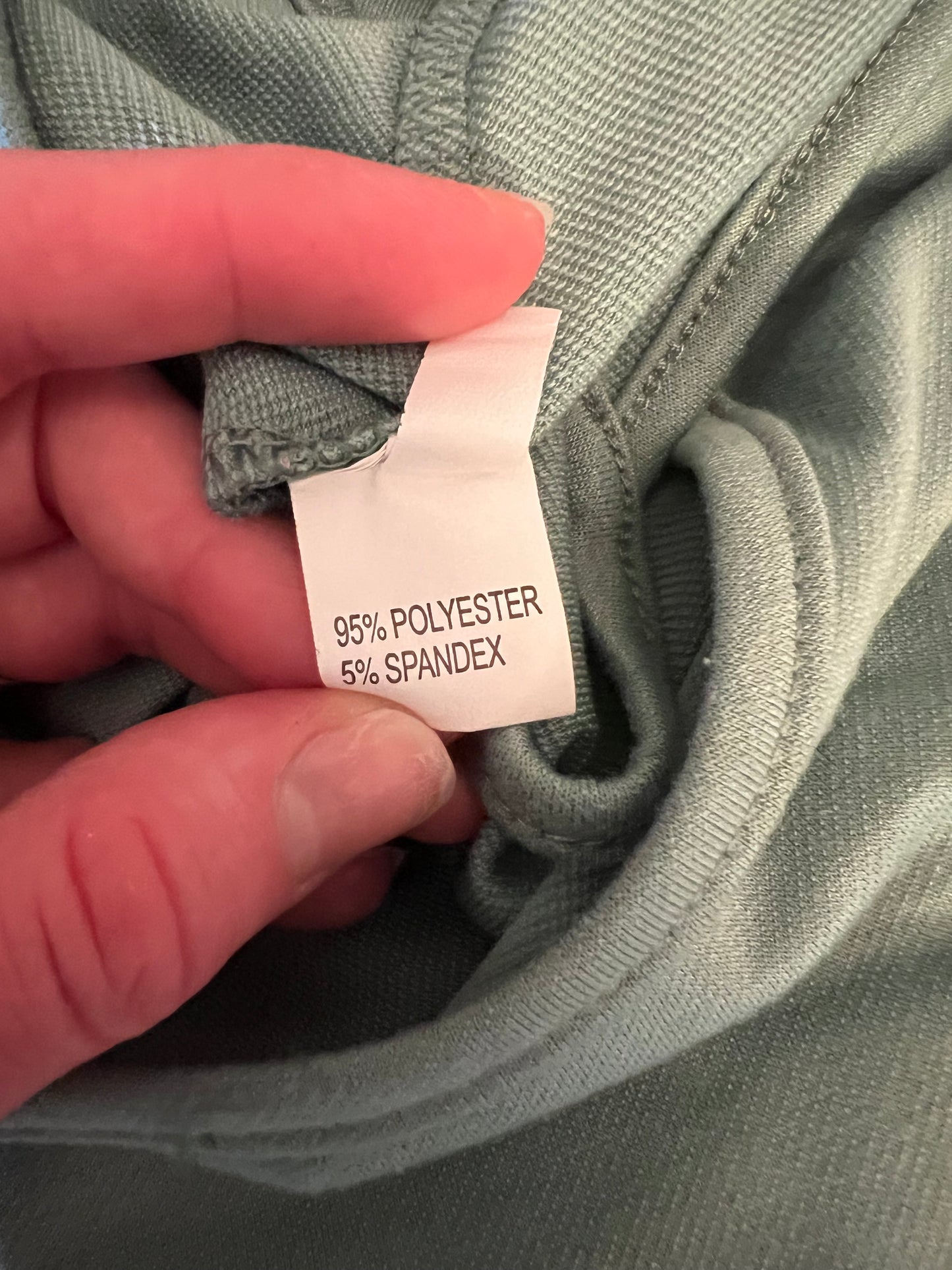 Seafoam Green Sleeveless Vneck Slouchy Racerback Jumpsuit Size Large Good Condition