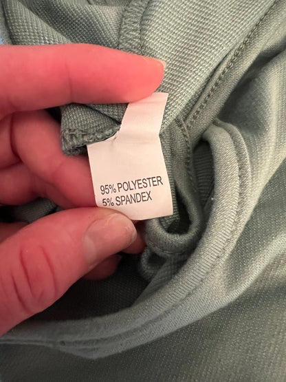 Seafoam Green Sleeveless Vneck Slouchy Racerback Jumpsuit Size Large Good Condition