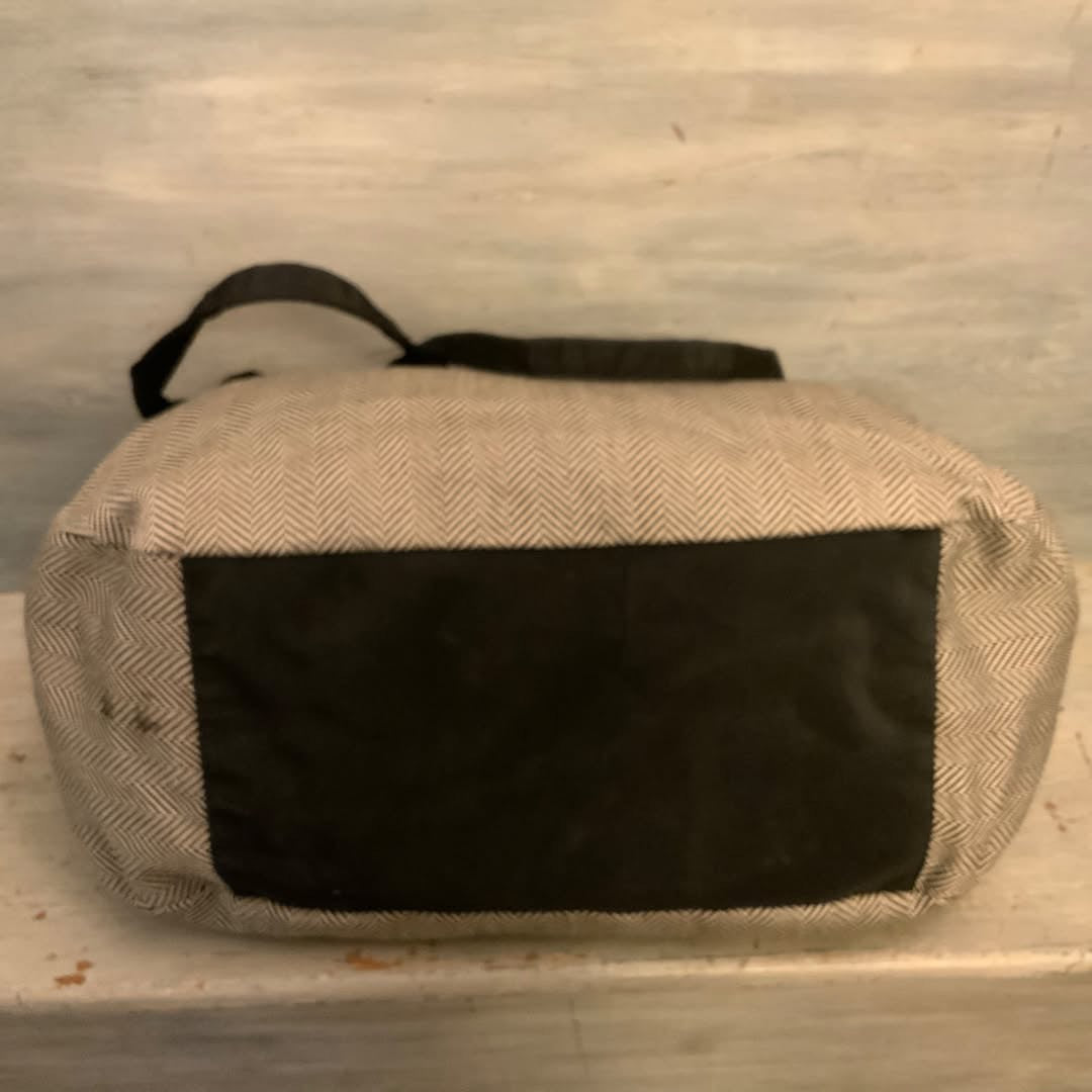 Initials, Inc Extra Large Chevron Tweed Overnight Weekender Travel Tote Bag Good Condition