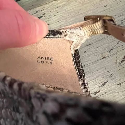Madison Faux Snakeskin Flat Shoe Size 7.5 Like New