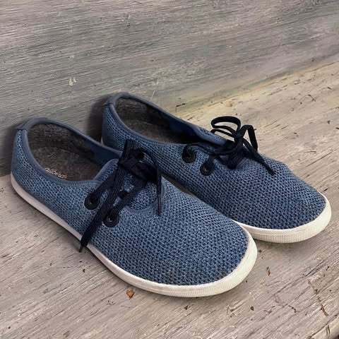 allbirds Tree Skipper Blue Mesh Casual Boat Shoes Size 12 Good Condition