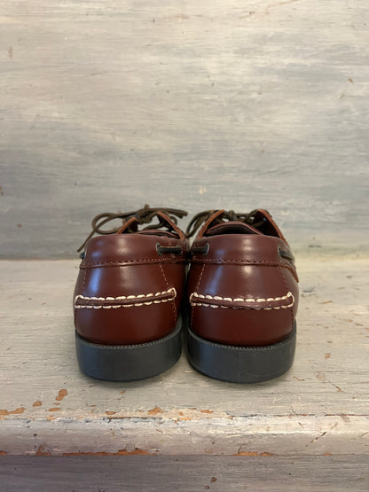 Dockers Men’s Brown Leather Lace Up Loafer Boat Shoes 9.5 Like New