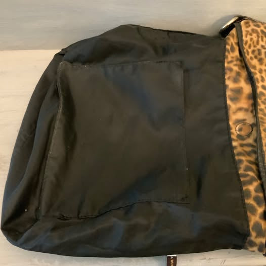 Vintage Dana Buchman Faux Alligator Leather Leopard Print Shoulder Bag Purse Like New