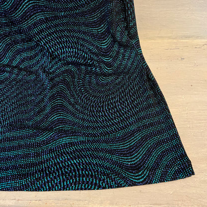 Vintage Connected Apparel Purple Aqua Shimmer Glitter Dot Dress Size 12 Good Condition