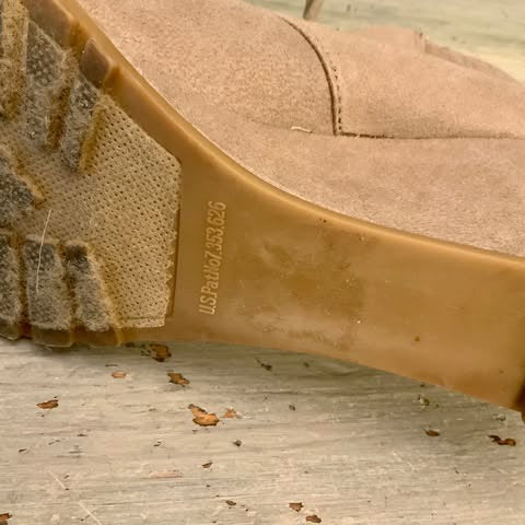 Rampage Faux Suede Leather Wedge Ankle Booties Size 8 Tan Lace Up Good Condition
