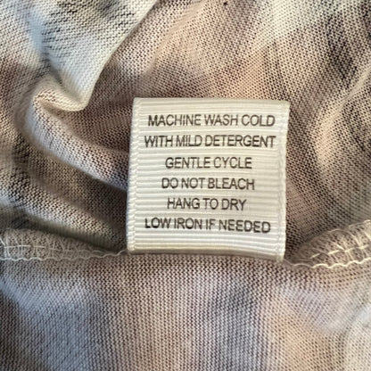 Eden & Olivia Mauve Gray White Plaid Flannel Button Down Shirt Size Large Good Condition