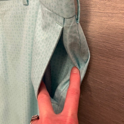 Peter Millar Mint Skull Print Chino Golf Shorts Size 38 Like New
