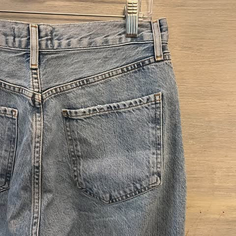 AGOLDE Los Angeles 100% Organic Cotton High Rise Button Fly Light Wash Jeans Size 30x22 Good Condition