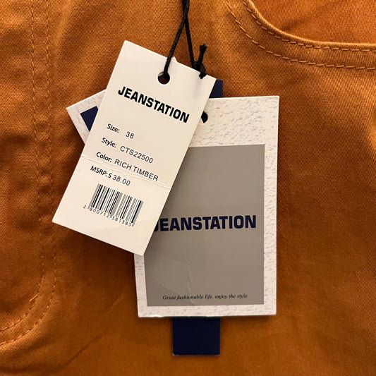 Jeanstation  Camel Flat Front Chino Shorts Size 38 New with Tag