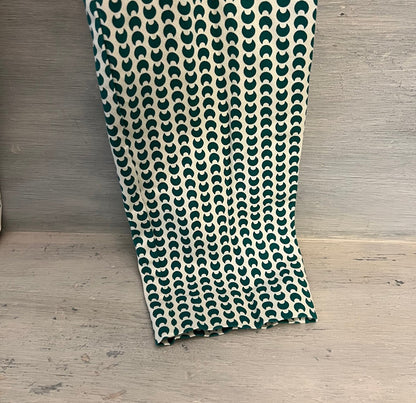 a new day Green White Crescent Moon Pattern Skinny Pants Size 6 Good Condition