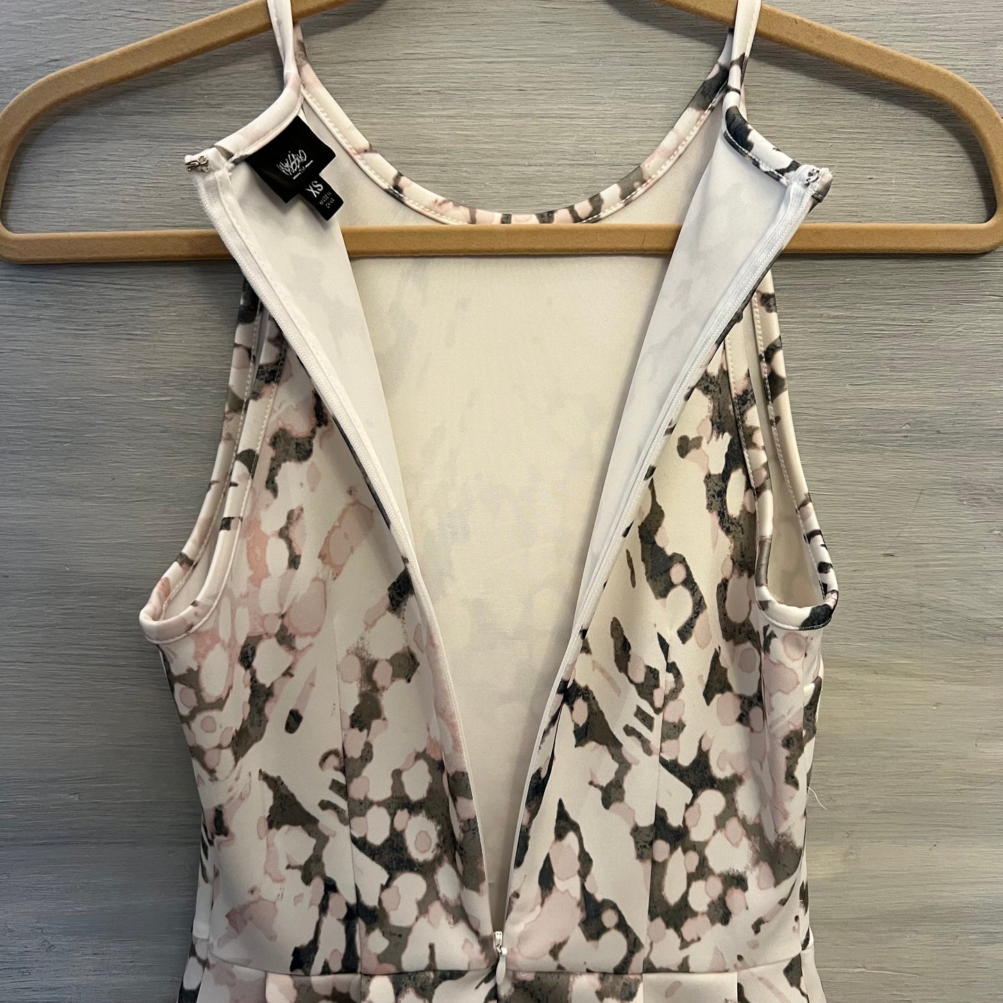 Mossimo Abstract Print Pleated Racerback Flared Dress Size XS Good Condition