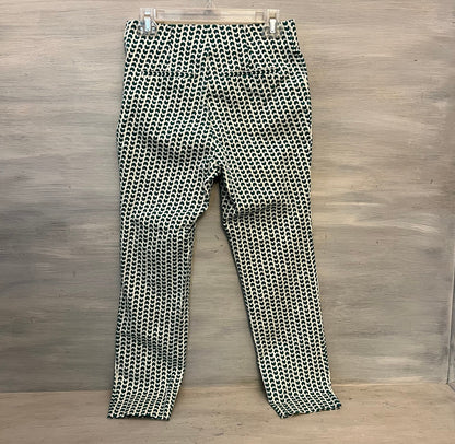a new day Green White Crescent Moon Pattern Skinny Pants Size 6 Good Condition