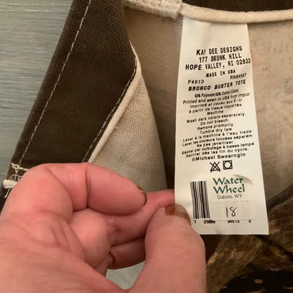 Kay Dee Design Bronco Buster Canvas Tote Bag New