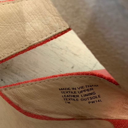 Michael Michael Kors Coral Canvas Espadrille Wedge Sandals Size 7 Good Condition