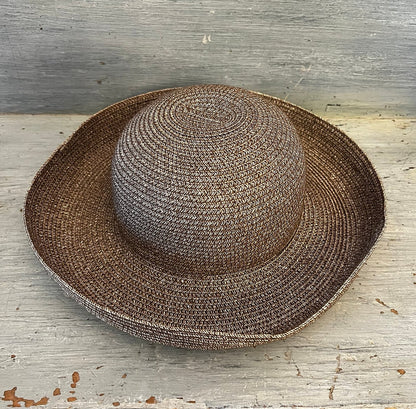 Betmar New York Brown Straw Sunhat 7.5” Diameter Fit Good Condition